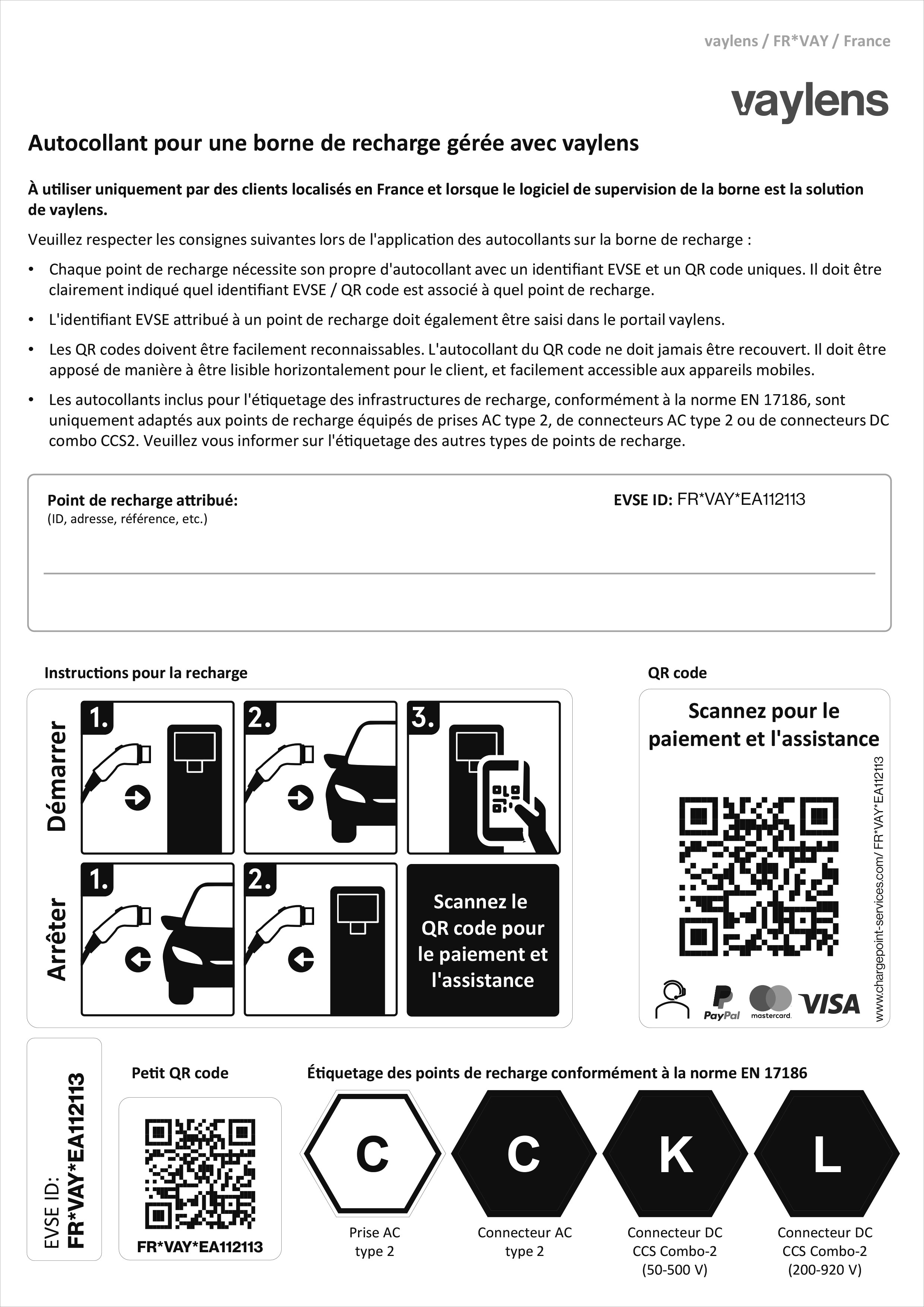 vaylens Ladepunkt Sticker FR*C40 vaylens Ladepunkt Sticker FR*C40