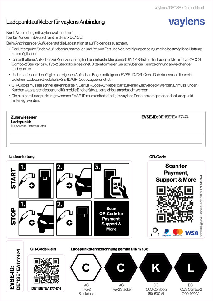 vaylens Ladepunkt Sticker DE*ISE vaylens Ladepunkt Sticker DE*ISE